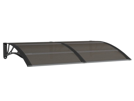 vidaXL Marquesina de puerta policarbonato negro 150x100 cm