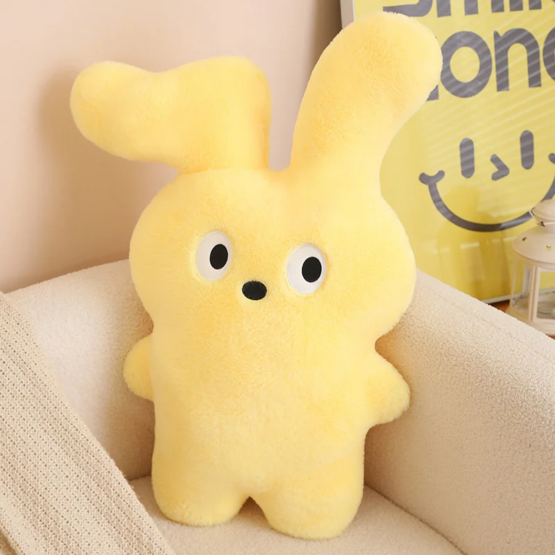 Cojín Decorativo Para Sofá, Cojín De Sofá, Cojín De Dibujos Animados (amarillo, 70 Cm) Con Diseño De Conejo De Orejas Largas Para Adultos.