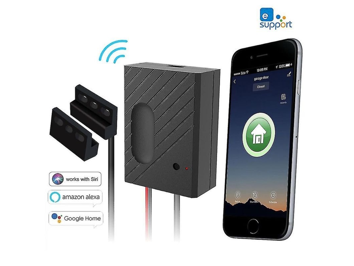 Ewelink App Wifi Switch, Controlador Inteligente Para Puerta De Garaje Compatible Con Alexa Y Echo.
