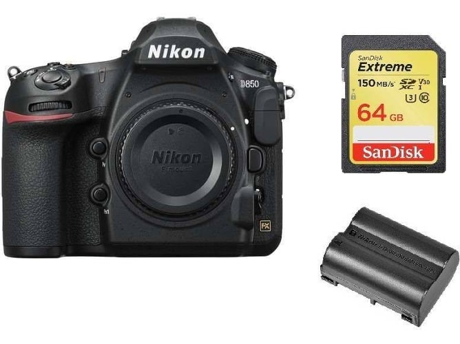 Kit Cámara Réflex NIKON D850 + 64GB SD + EN-EL15A