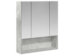 Maison Exclusive - Armario Con Espejo De Baño Gris Concreto 60 X 14.5 X 70 Cm