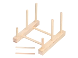 Escurridor de madera para secar platos, organizador para platos, tazas y tapas de ollas, no deformable.
