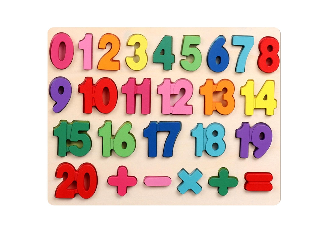 Quebra-cabeças de Letras e Números da Madeira: Brinquedos Educacionais Para Crianças 3 Anos+