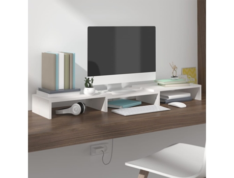 Soporte de monitor VIDAXL Blanco Madera (80x24x10.5 cm )