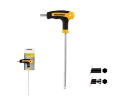 Llave allen con bola mango forma t 5,0 mm. con colgador