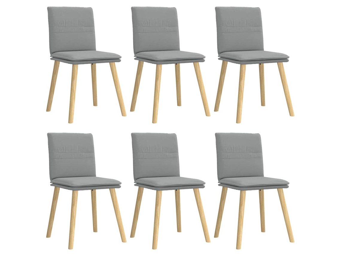 Maison Exclusive - Sillas De Comedor 6 Unidades De Tela Gris Claro