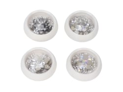 4pcs Decoração De Unhas Com Strass Em Diferentes Formas Base Plana Brilhante Acessórios De Unhas