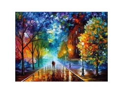 Kit De Pintura Por Números 40x50cm Diy Acrílico Para Niños Y Adultos Principiantes Con Lupa 3x Pinceles Y Pinturas Nuestro Romance Sin Marco