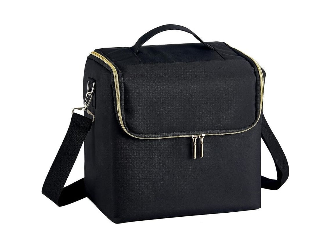 2026-organizador De Maquillaje Grande Bolsa Viaje Estuche De Belleza Con Correa Adjustable Negro