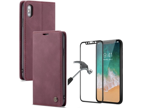 Carcasa y Protector iPhone X Livro Caseme Elite