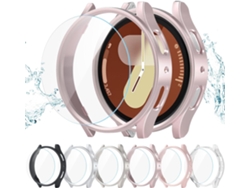 Kit [6+8] para Samsung Galaxy Watch 8 de 40 mm: funda protectora rígida de policarbonato + protector de pantalla de cristal templado antivaho