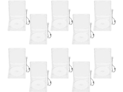 Conjunto De 10 Mini Chaveiros De Acrílico Transparente Em Formato De Cd, Estojo Cristalino Para Projetos Diy.