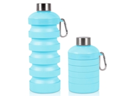 ELECTVAULT1 Vaso deportivo plegable de silicona resistente a los impactos con botella de agua extensible