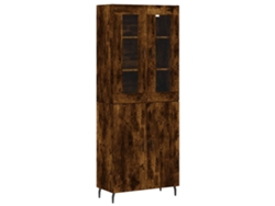 Maison Exclusive - Aparador Alto Madera Contrachapada Roble Ahumado 69,5x34x180 Cm
