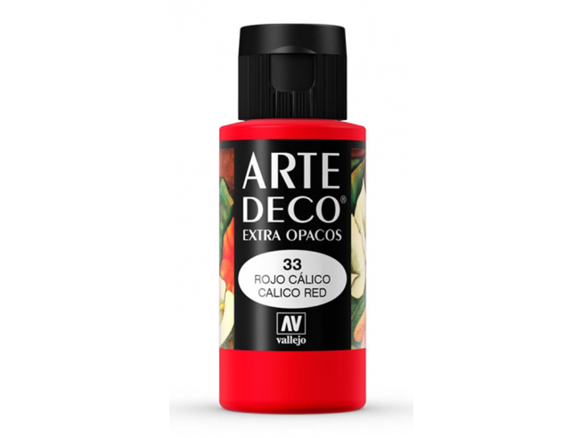 Pintura Acrilica Arte Deco Vallejo 60 Ml (Rojo Cálico 33)
