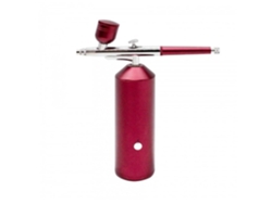 Masajeador Facial Kit De Aerógrafo Portátil Nano Masajeador Facial Vaporizador Kit De Aerógrafo De Maquillaje Inalámbrico Con Compresor Rojo YEMAESRE