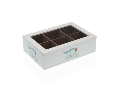 Caja para Infusiones VERSA Bicicleta Madera 17 x 7 x 24 cm