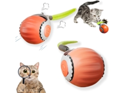 Juguetes Interactivos Para Animales Bola Rodante Automática Adecuada Para Jugar Con Gatos Y Perros Naranja Cuich