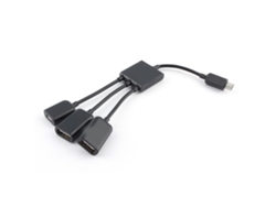 Cable Otg Multifuncional De Uno A Tres De Samsung Compatible Con Interfaz Micro Usb Para Conexión De Expansión De Múltiples Dispositivos