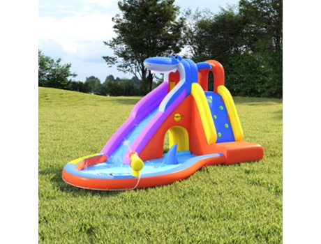 Happy Hop Tobogán de agua inflable con piscina PVC 450x320x240 cm