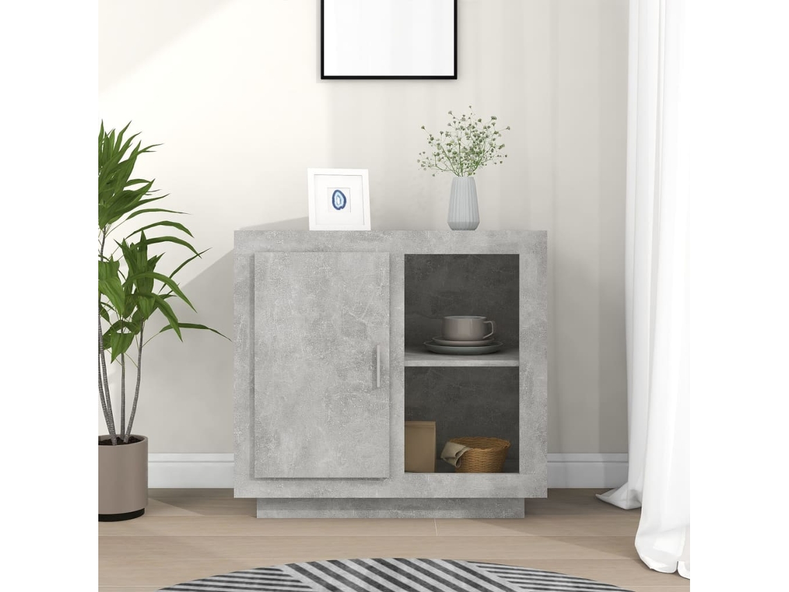 Lovely Home Aparador 80X40X75 Cm Gris Cemento
