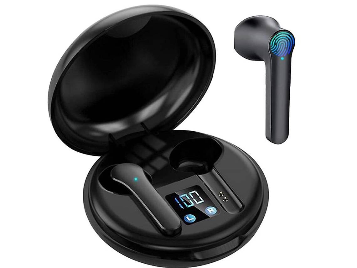 Micrófono Tws Hi Fi Estéreo Para Apple Yizhood Bluetooth Negro