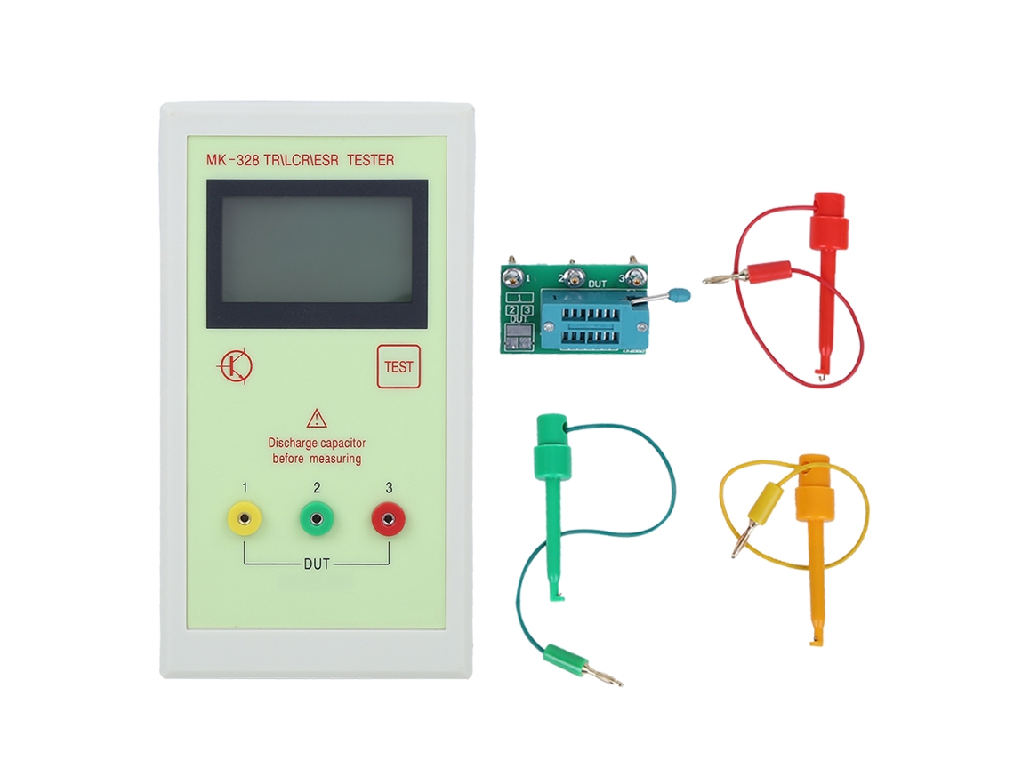 Probador De Transistores Mk-328: Medición De Inductancia, Capacitancia, Resistencia, Lcr Y Esr Con Detección Automática De Pines.