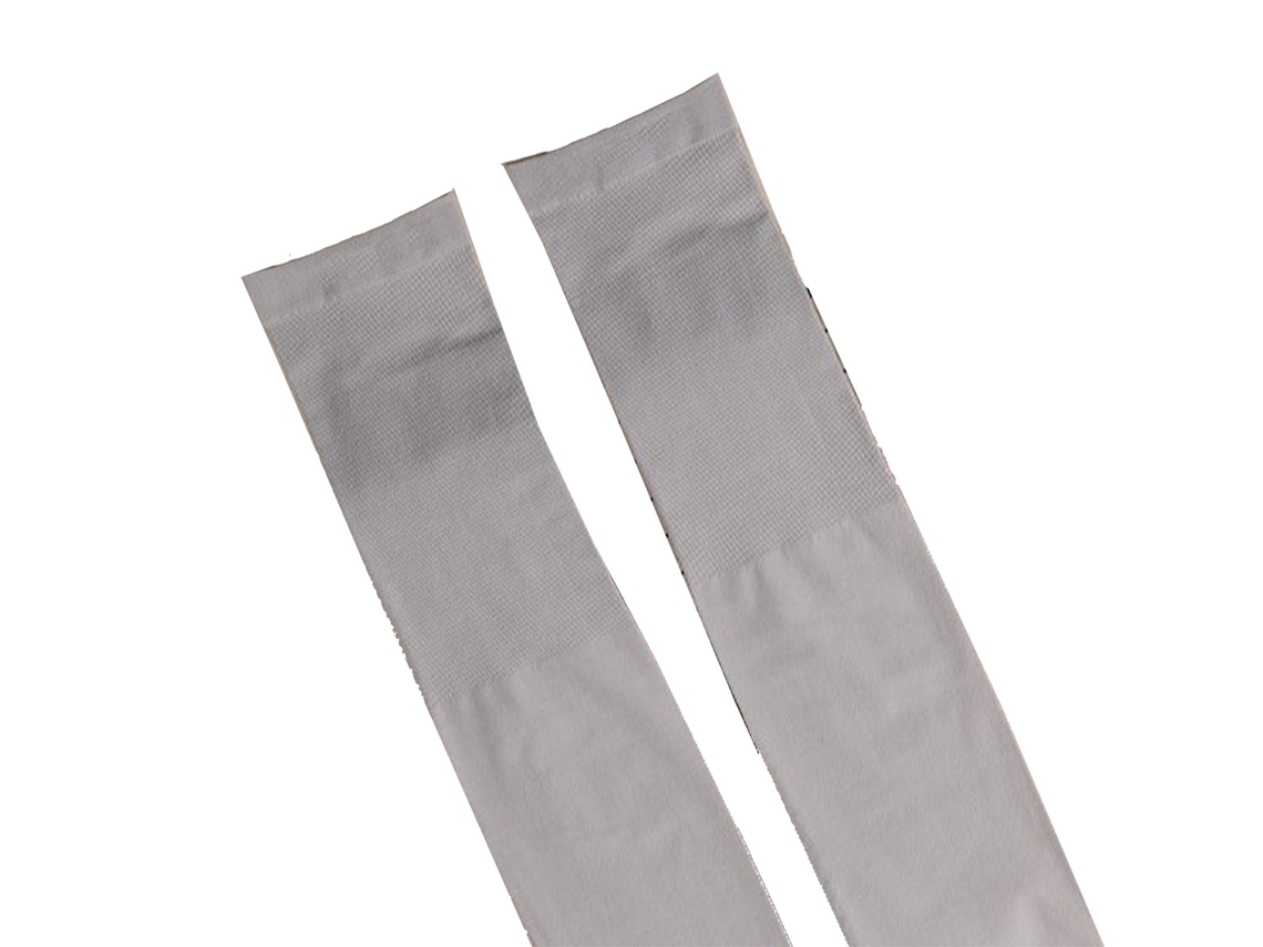 Mangas De Brazo De Seda De Hielo Refrescantes Com Proteção Solar Uv Elásticas Para Exterior, Viagens, Corrida E Ciclismo - Cinza