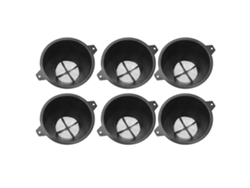 6pcs Filtro De Pintura Plástico Con Malla Fina De Nailon Reutilizable Para Pintura Acuosa Aceite Residuos Alimentarios 100mm