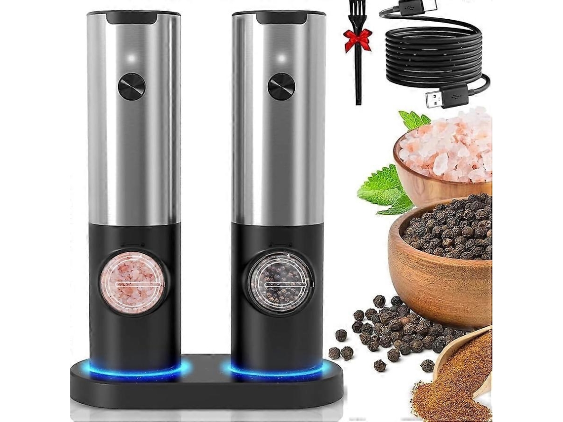 Molinillo de pimienta eléctrico Rosewell, molinillos de sal y pimienta