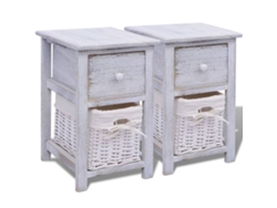 Maison Exclusive - Mesitas De Noche 2 Unidades Madera Blanca
