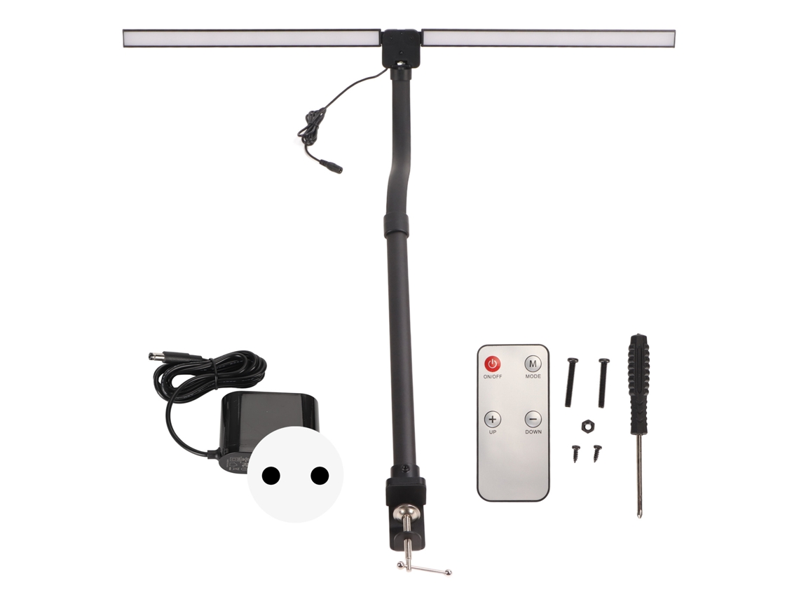 Bj-lâmpada De Mesa De Pinça Com Cabeça Dobrável Led Para Estudo, Escritório E Quarto, Luz Cuidadosa Para Os Olhos, 100‑240v, Plug Ue