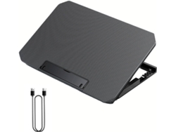 Alfombrilla De Refrigeración Con 2 Ventiladores Silenciosos, Altura Ajustable Y Puerto Usb. Radiador Ligero.