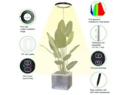 Lámpara De Cultivo Para Plantas, Espectro Completo, Temporizador De 3/9/12 Horas, 10 Niveles De Brillo.