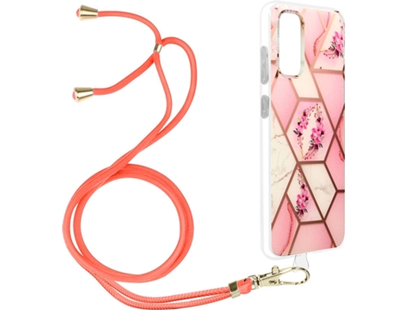 Funda Samsung Galaxy S20 Plus AVIZAR Geométrico con Correa (Rosa)