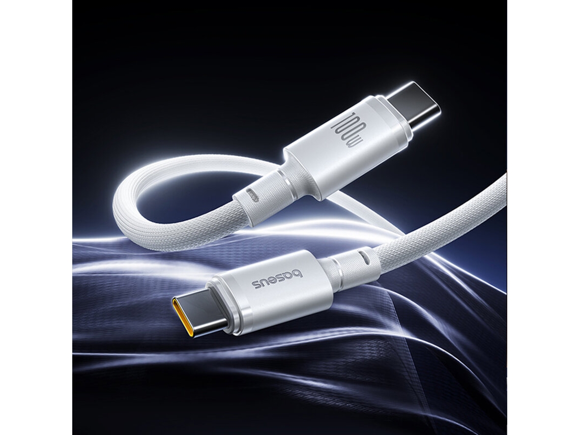 Cable Baseus Pd100w Tipo C A Tipo C Pd3.0 De Carga Rápida Con Transmisión De Datos Y Núcleo De Cobre Esta?ado De 1 M/2 M De Largo