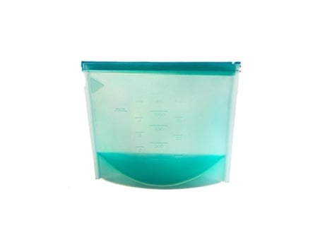 Bolsa ziplock silicona reutilizable con medida - Azul