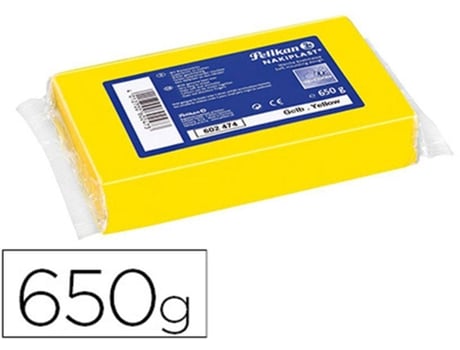 Plastilina Pelikan Nakiplast 681 Amarelo 650 Gr