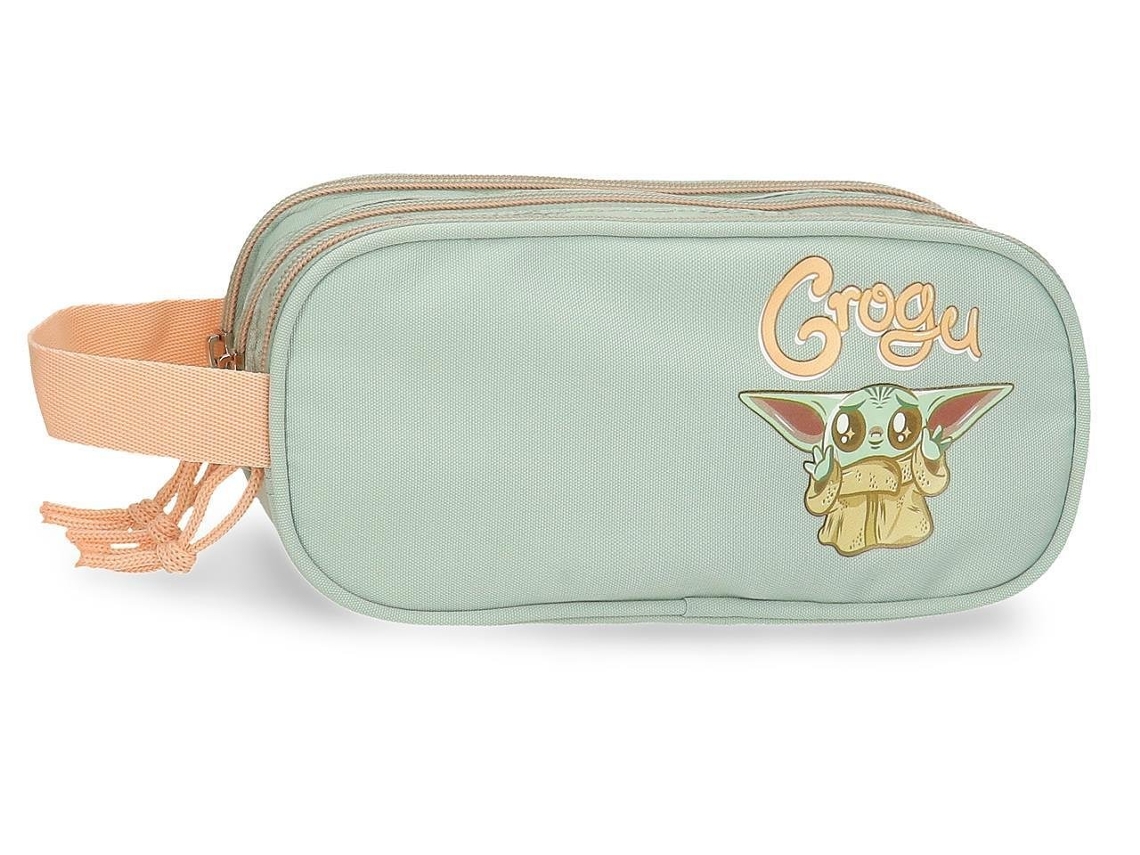 STAR WARS Estuche Escolar Poliéster Grogu Verde