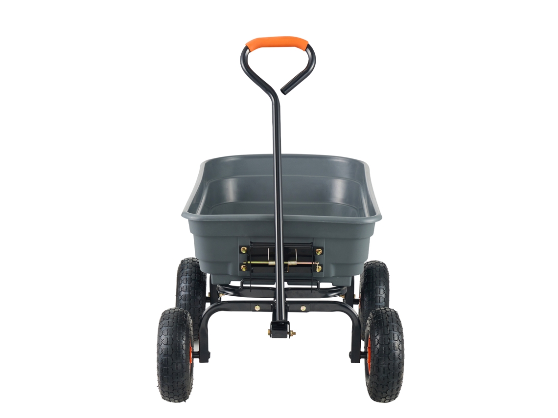 Carrito de jardín Succebuy Poly para residuos de jardín, resistente, 4 pies cúbicos, 600 libras