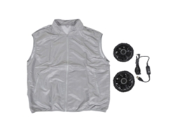 Omni-chaleco De Ventilador Refrigerante Unisex Sin Mangas Con 2 Ventiladores Brushless Para Clima Caliente Trabajo Pesca Senderismo Gris