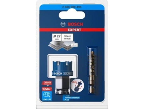 Sierra de Corona BOSCH Expert Sheet Metal de 27x40 mm para Taladros de Impacto
