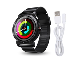 Reloj Inteligente (bluetooth, Monitor De Frecuencia Cardíaca) Correa De Acero Redonda Ips De 1.3 Pulgadas, Negro K88h Plus