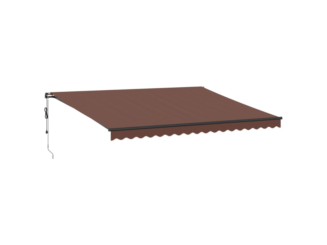 Maison Exclusive - Toldo Retráctil Automático Con Luces Led Marrón 450x350 Cm