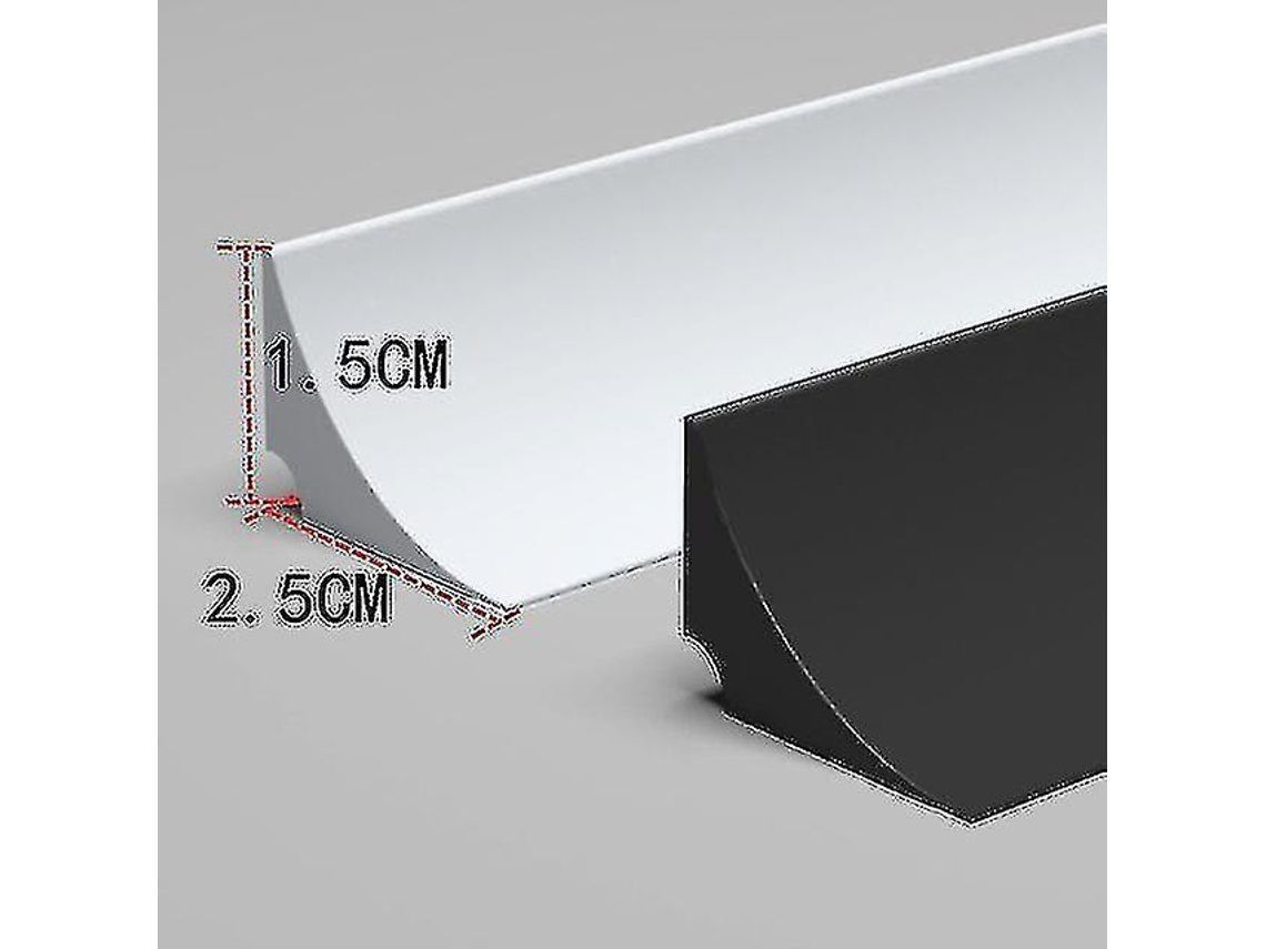 Tira De Silicona 3m Flexible Para Retener Agua En Cocina Y Baño Separación Seco-húmedo Barrera Antideslizante 200 Cm Blanco