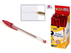 Bolígrafo BIC Cristal Original Punta Media Medio (Rojo)