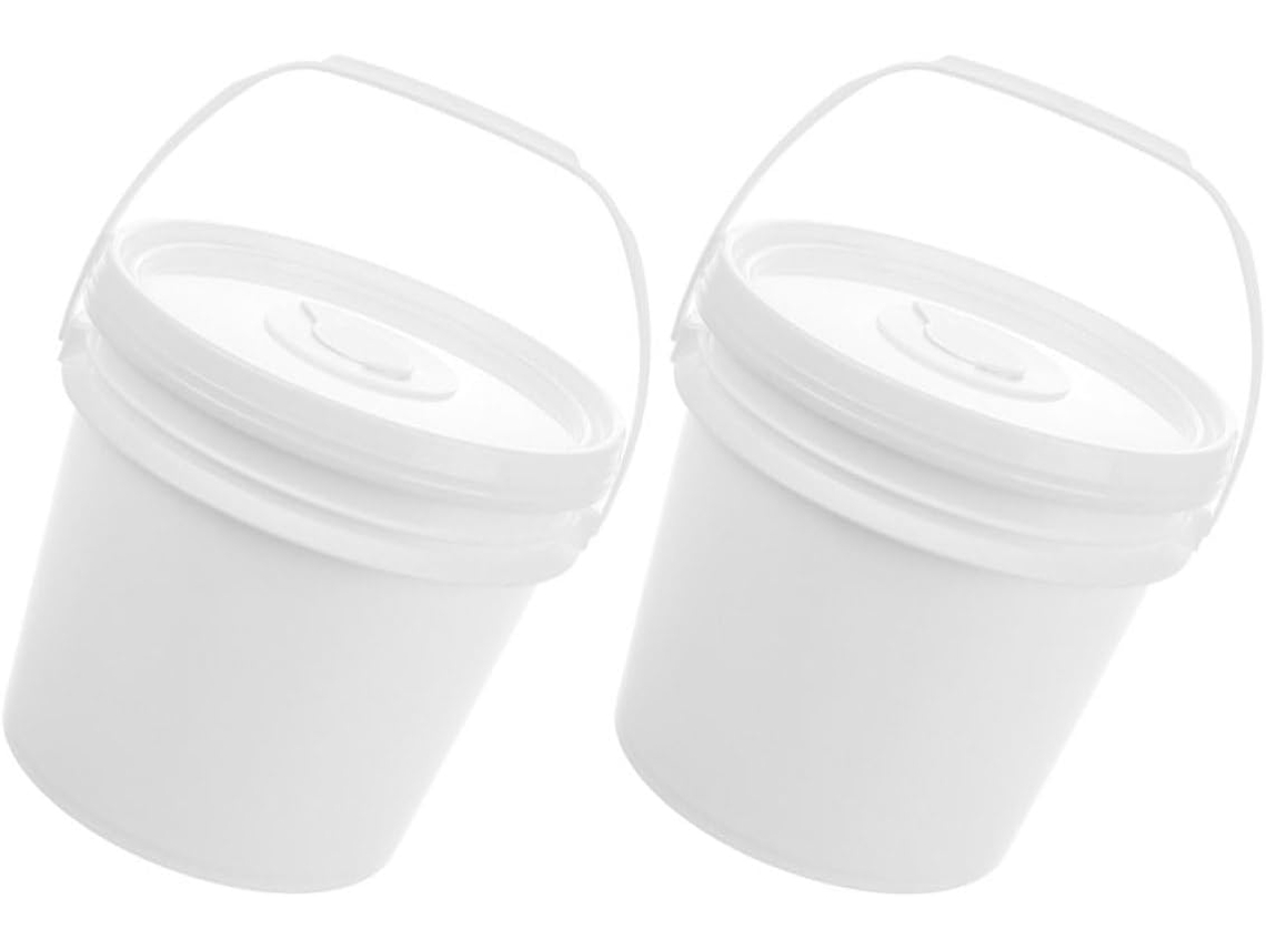Juego De 2 Dispensadores De Toallitas Húmedas Para Bebé, 4 Litros, Cubos De Plástico Con Tapas Herméticas