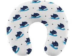 Almohada Viaje Forma Tiburón Espuma Viscoelástica Viscoelástica Fácil Relajación Cómodos Familia.brfácil