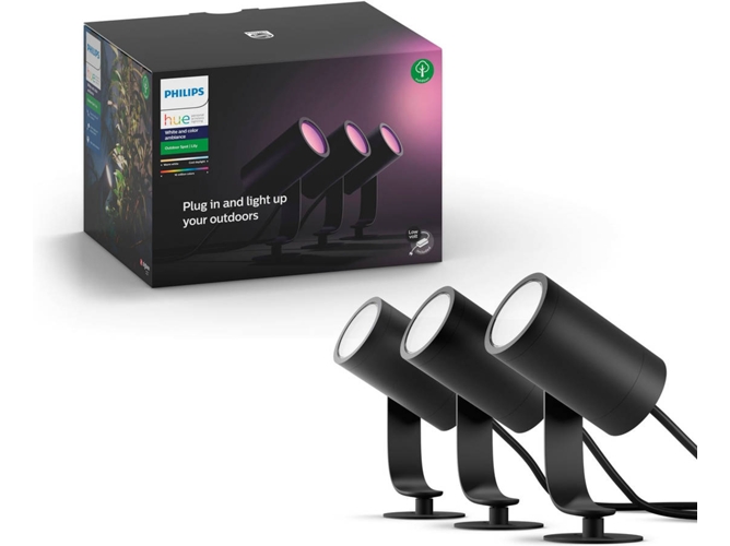 Kit 3 Focos Exteriores PHILIPS HUE Lily (Luz Blanca y colorida)