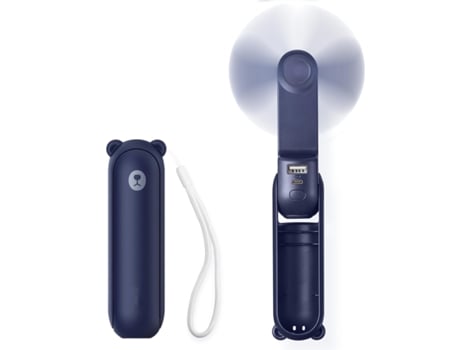 Mini ventilador de mano, ventilador de mano 3 en 1, ventilador de bolsillo pequeño recargable por USB 12-19 horas de trabajo con banco de energía, ...